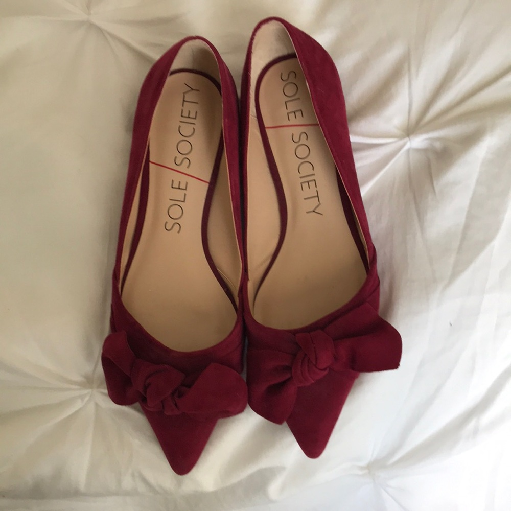 Sole Society Bow Flats Size 7